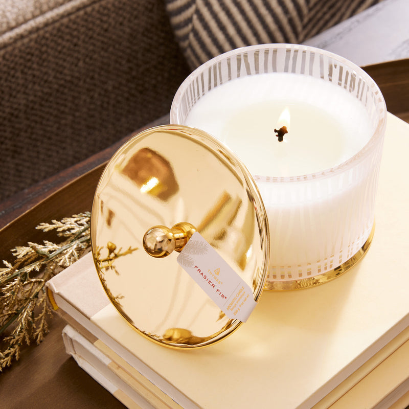 Frasier Fir Frosted Wood Candle, FEEL AT HOM , , Thymes @feelathom