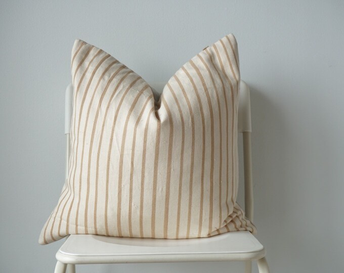 20 x 20 Vintage Pinstripe Pillow, FEEL AT HOM , , Tshaj @feelathom