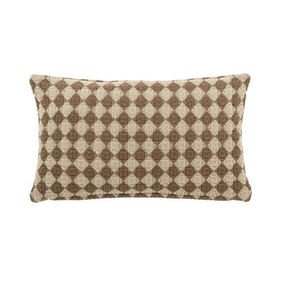 Check Weave Pillow, Brown, FEEL AT HOM , , Indaba @feelathom