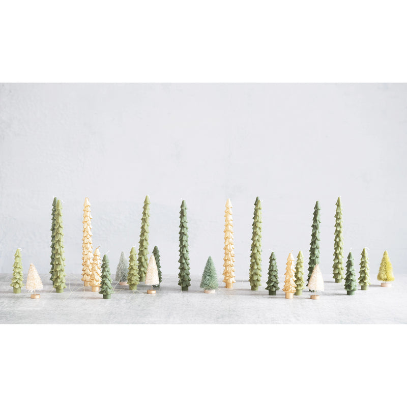 Unscented Tree Shaped Taper Candles Set, FEEL AT HOM , Seasonal & Holiday Decorations, Creative Co-Op @feelathom