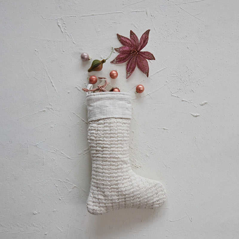 Wool Knit Stocking, FEEL AT HOM , Seasonal & Holiday Decorations, Creative Co-Op @feelathom