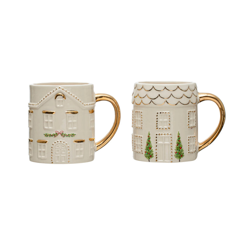 Stoneware House Mug, FEEL AT HOM , Seasonal & Holiday Decorations, Creative Co-Op @feelathom