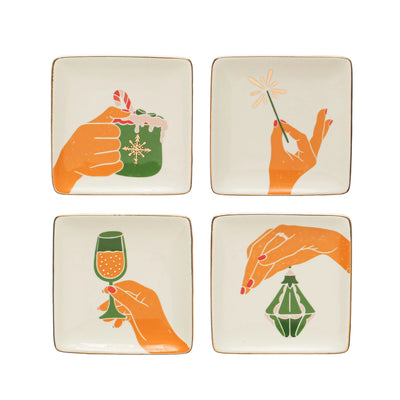 Square Stoneware Dish, FEEL AT HOM , Seasonal & Holiday Decorations, Creative Co-Op @feelathom