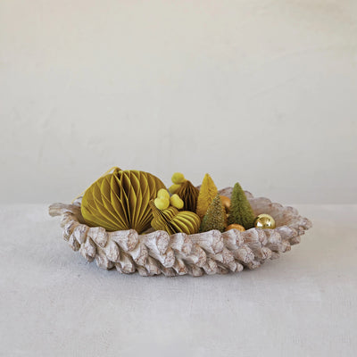 Decorative Resin Pinecone Bowl, FEEL AT HOM , Seasonal & Holiday Decorations, Creative Co-Op @feelathom