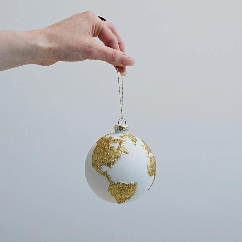 Glass Globe Ornament, FEEL AT HOM , Seasonal & Holiday Decorations, Creative Co-Op @feelathom