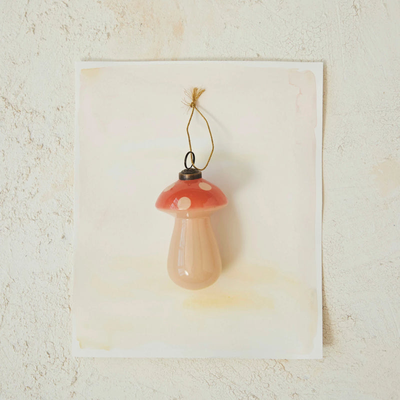 Glass Mushroom Ornament