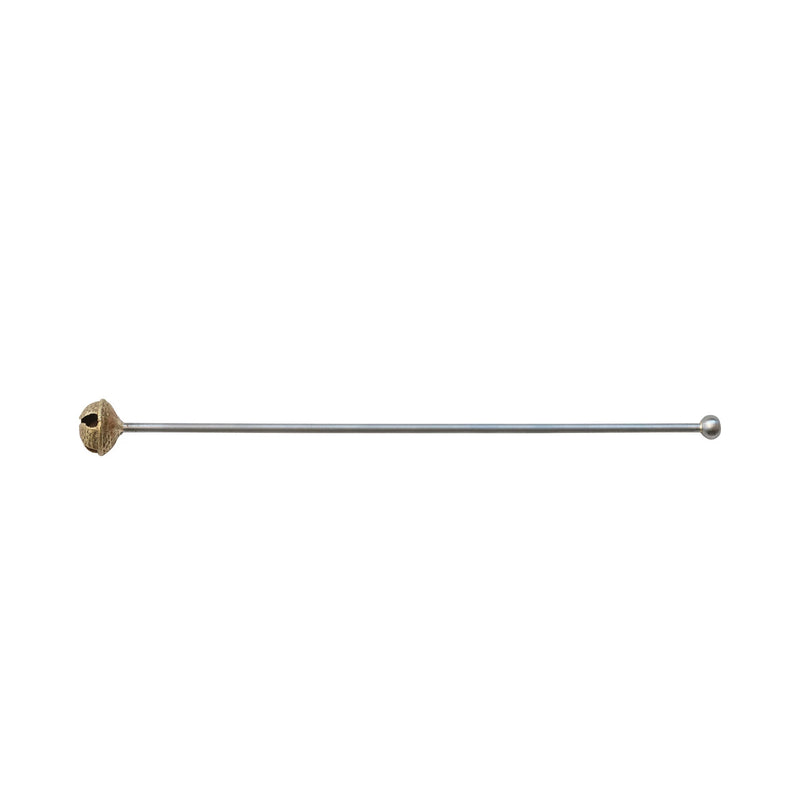 Jingle Bell Brass Cocktail Stirrer