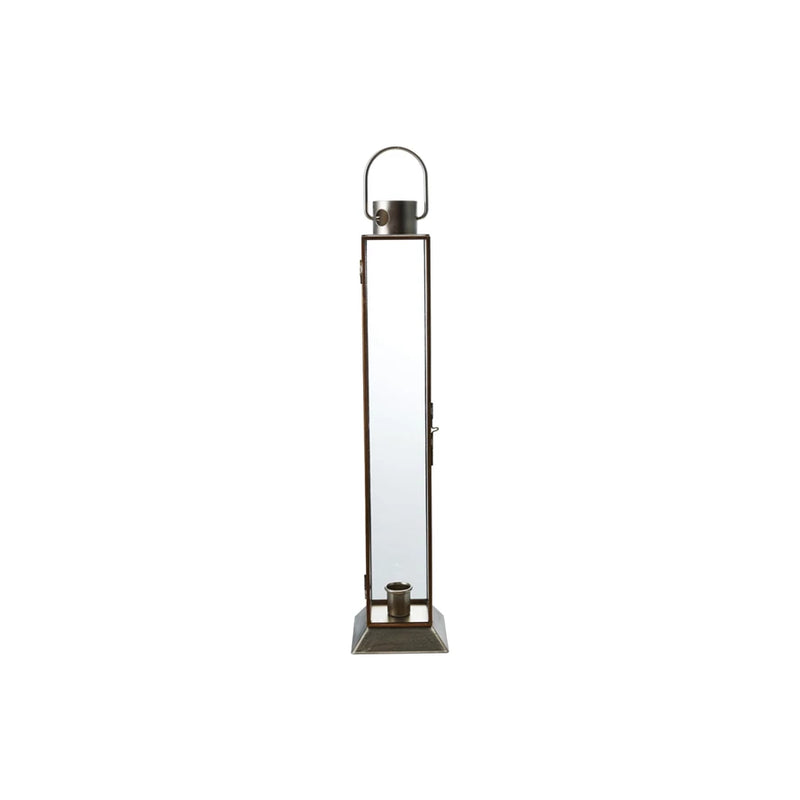Small Metal & Glass Lantern Taper Holder