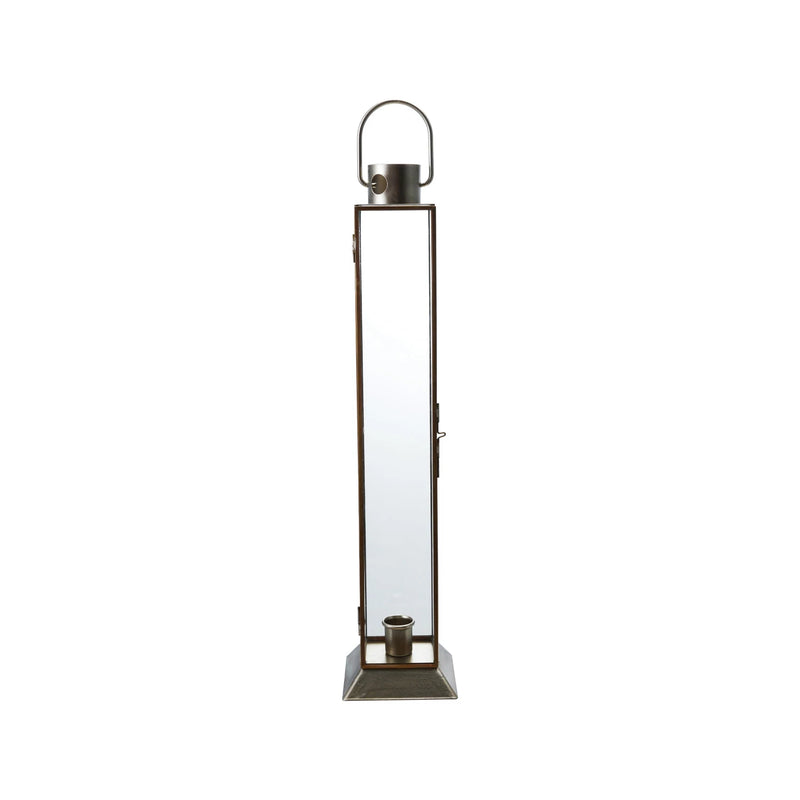 Large Metal & Glass Lantern Taper Holder