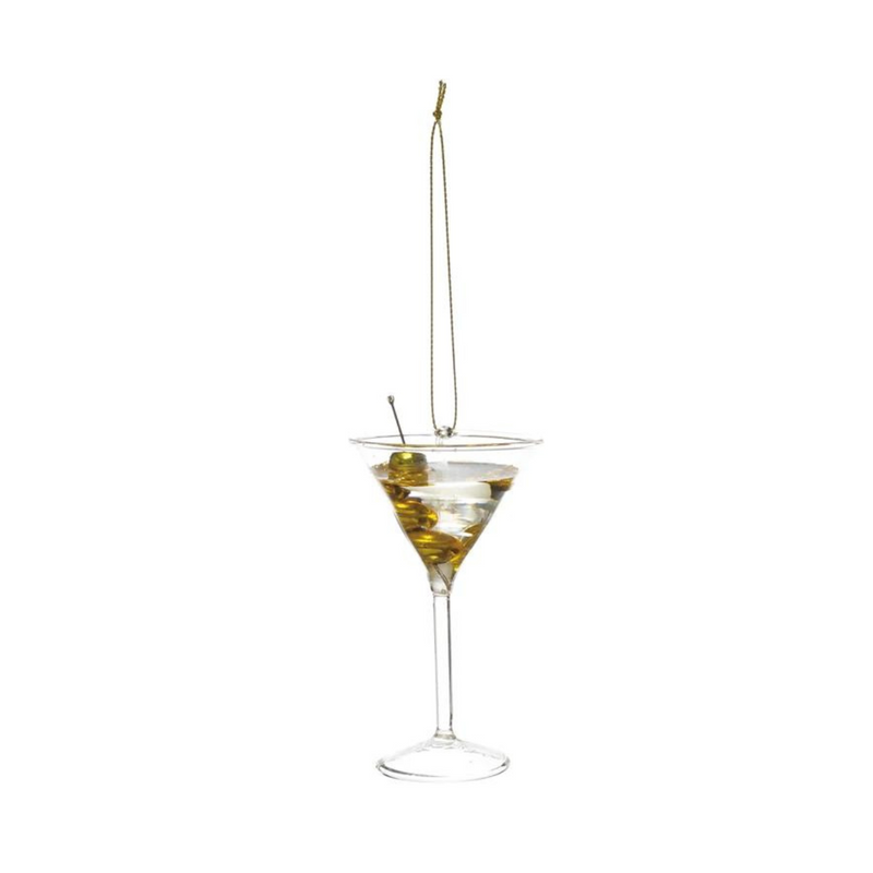 Glass Cocktail Ornament, FEEL AT HOM , , Creative Co-Op @feelathom