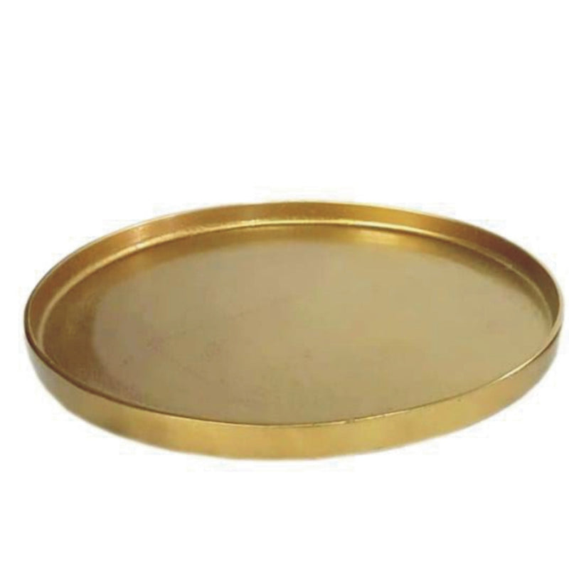 Large Round Gold Tray, HOM , , BIDKHOME @feelathom