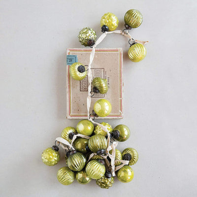 Green Embossed Glass Garland, HOM , Seasonal & Holiday Decorations, Creative Co-Op @feelathom
