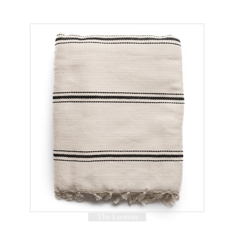Sophie Turkish Cotton Throw Blanket (Queen Size), HOM , Blankets, The Loomia @feelathom