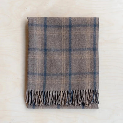 Recycled Wool Throw in Clay Munro Check, FEEL AT HOM , , The Tartan Blanket Co. @feelathom
