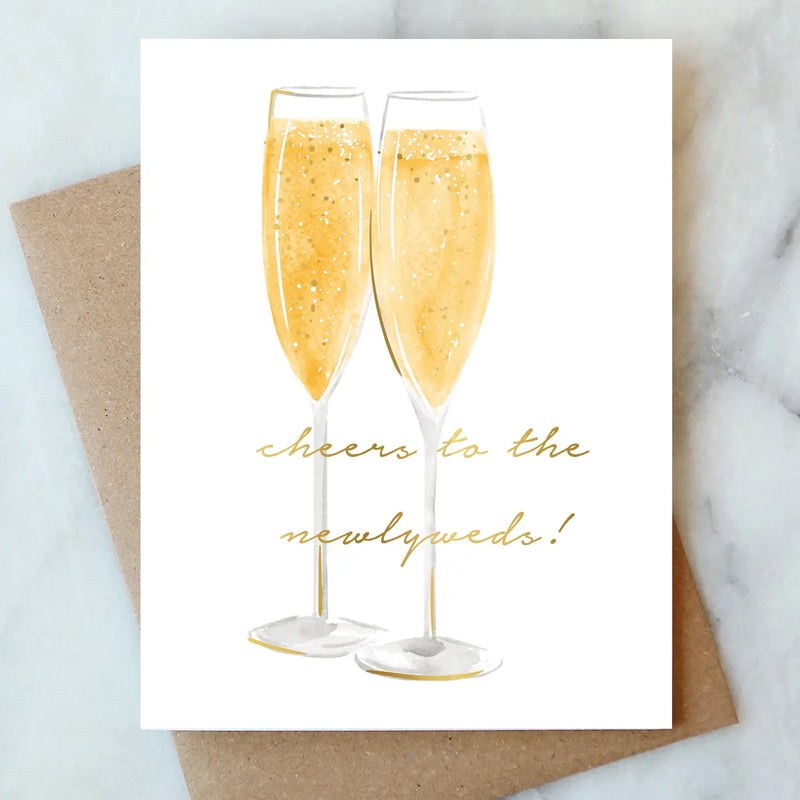 Newlyweds Cheers Card, FEEL AT HOM , Card, Abigail Jayne Design @feelathom