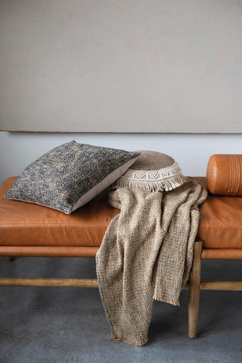 Woven Cotton Blend Bouclé Throw, HOM , Blankets, Creative Co-Op @feelathom