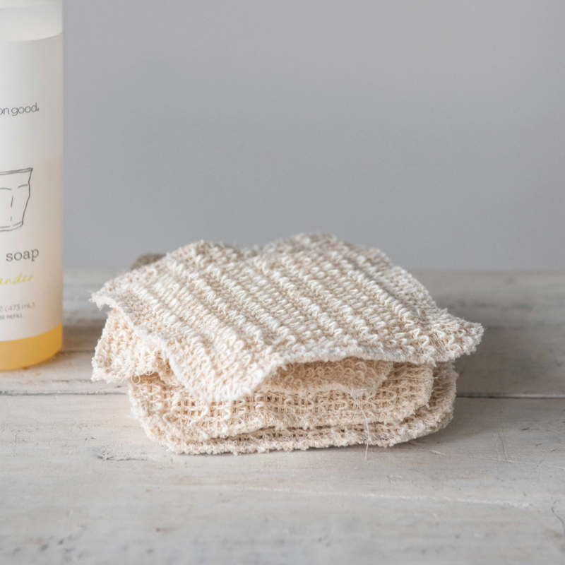 Square Sisal and Cellulose Sponge, Natural, HOM , , Creative Co-Op @feelathom