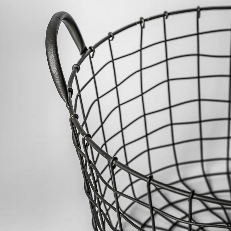 Round Iron Basket with Handles, FEEL AT HOM , Basket, Porto Boutique @feelathom