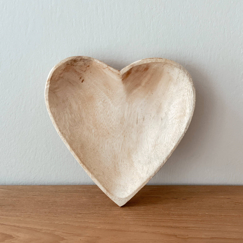 Carved Mango Wood Heart Bowl, HOM , Accent, Bloomingville @feelathom