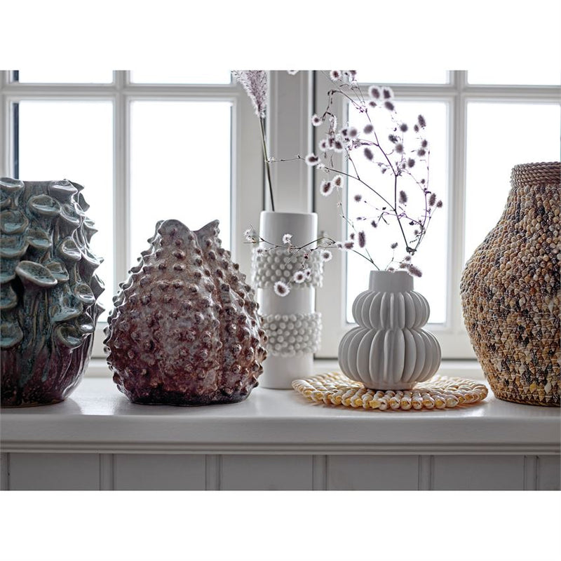 Cindy Pleated Stoneware Vase, HOM , Vases, Bloomingville @feelathom