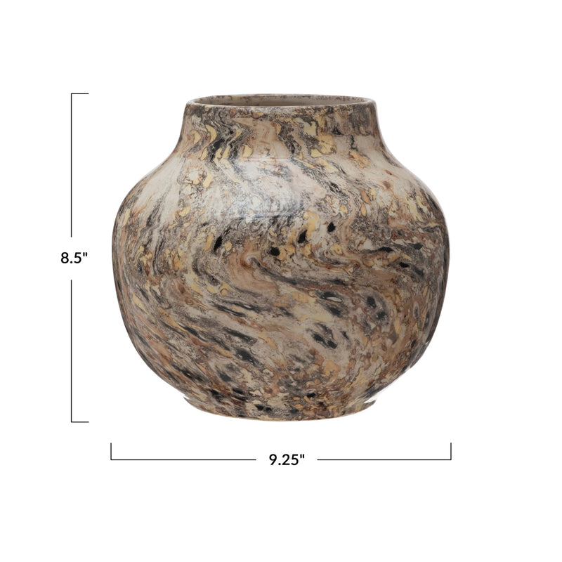 Marbled Stoneware Vase, FEEL AT HOM , , Bloomingville @feelathom
