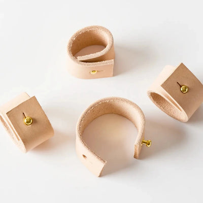 Set of 4 Leather Napkin Rings, FEEL AT HOM , , Celina Mancurti @feelathom