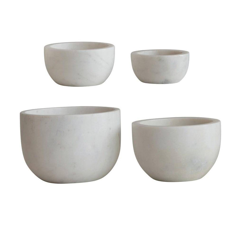 PRE-ORDER White Marble Measuring Bowls, HOM , Kitchen, Creative Co-Op @feelathom