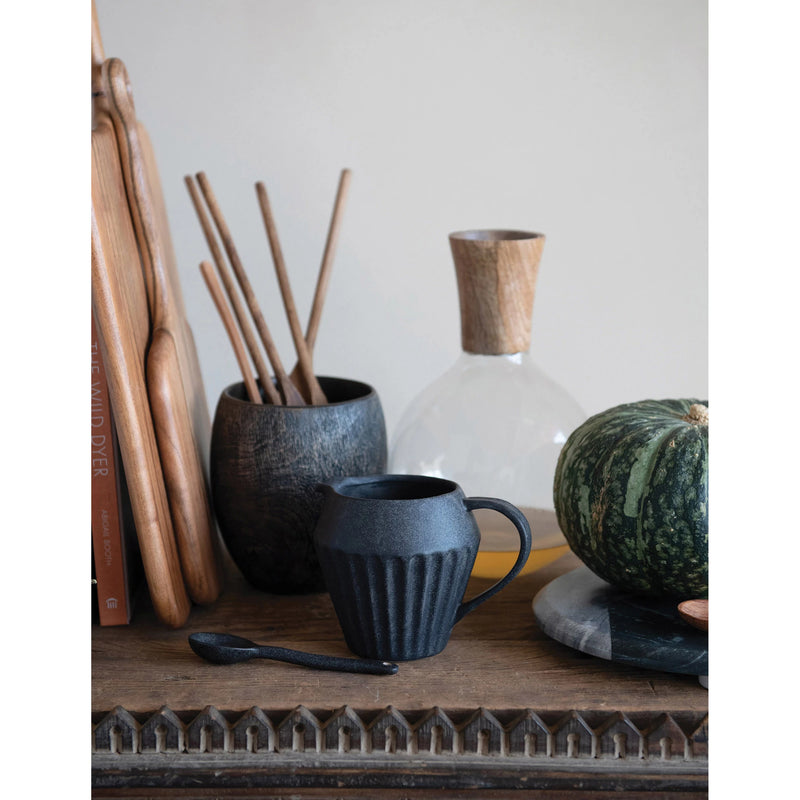 Stoneware Pitcher with Glaze, FEEL AT HOM , , Creative Co-Op @feelathom