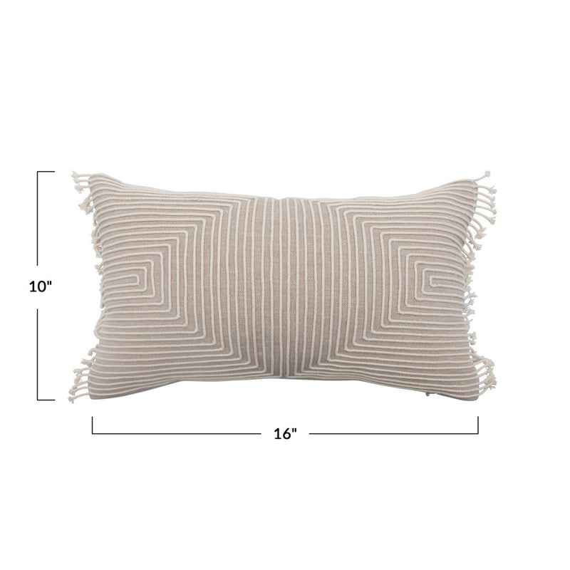 Chambray Appliqued Lumbar Pillow, HOM , Throw Pillows, Creative Co-Op @feelathom