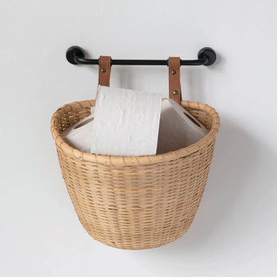 Handwoven Bamboo Wall Basket – FEEL AT HOM