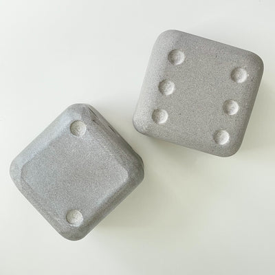 Hand-Carved Sandstone Dice, FEEL AT HOM , Accent, Bloomingville @feelathom