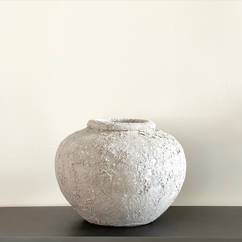 Luna Grey Jar Vase, HOM , , BIDKHOME @feelathom