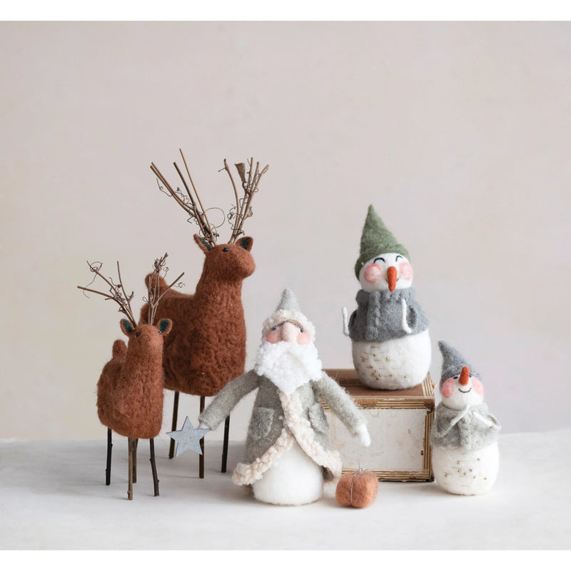 Wool Felt Santa with Embroidery, FEEL AT HOM , , Creative Co-Op @feelathom